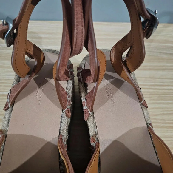 NEW Rag & Bone Sandal Hera Espadrille Wedge Henbrown Suede EU 41 - Picture 9 of 12